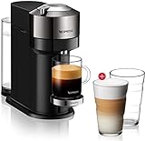 Nespresso Krups Vertuo Next Kaffeemaschine, Kaffeekapselmaschine + View Latte Macchiato (2 x 350 ml)...