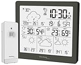 techno line WD2200 - Wetterstation mit 3 Tage Wettervorhersage, Inklusive Außensender, Daten auf...