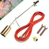Gasbrenner 58 KW + Ständer + 5 Meter Schlauch + Adapter Dachbrenner Unkrautvernichtung, Anzünder,...