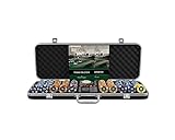 Bullets Playing Cards - Pokerkoffer Richie - Pokerset - mit 500 Keramik Pokerchips mit aufgedruckten...