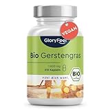 Bio Gerstengras Kapseln - 1800mg pro Tagesdosis - BIO-Qualität - 210 vegane Kapseln - Naturbelassen...