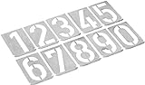 GRAVUREM Signierschablonen 0-9 - Zahlensatz / Schrifthöhe 100 mm