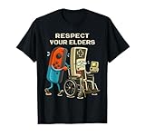 Respektiere deinen Ältesten, lustiger Gamer-Controller im T-Shirt