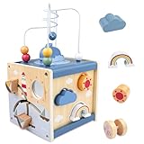 Fervalyna Motorikwürfel, Motorikspielzeug, 6 In 1 Activity Würfel, Motorikschleife, Montessori...