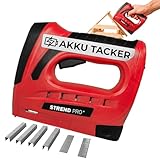 STREND PRO Akku Tacker | Elektrotacker | Akkutacker 1,5Ah | Tackerpistole Klammern Typ 53 (4-10 mm),...