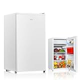 COSTWAY 91L Kühlschrank mit Gefrierfach Standkühlschrank mini Kühlschrank Gefrierschrank...