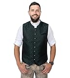 Schöneberger Trachten Couture Trachtenweste Herren grün, Lederhosen Trachtenjacke, Lodenweste für...