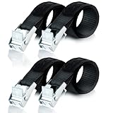 OSQAR® 4 Befestigungsriemen [40cm/20mm/125kg] Zurrgurte mit verzinkten Klemmschlössern & OQC...