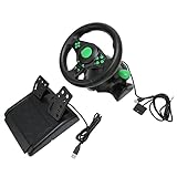 PC Game Racing Wheels mit Pedal, 180 Grad USB Car Racing Driving Wheel, Racing Wheel PC Game Machine...