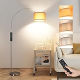 ANTENLICHT AURA Bogenlampe mit Fernbedienung | Wohnzimmer Stehlampe Dimmbar | Inklusive LED E27 I...