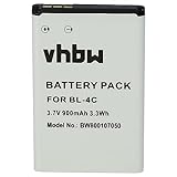 vhbw Li-Ion Akku 900mAh (3.7V) kompatibel mit Handy Telefon Smartphone Nokia 108 Dual SIM Ersatz...