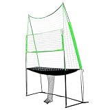 Volleyball-Trainingsnetz mit Ballrücklauf für Schlagen, Servieren und Passübungen