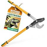 GRÜNTEK T-REX Bypass-Astschere mit 67mm SK5-Karbonstahlklingen, Antihaft-Beschichtung und...