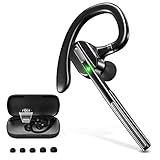 Pollway Bluetooth Headset, Freisprechanlage Bluetooth Ohr mit Mikrofon Mute-Funktion LED CVC8.0, 70...