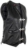 Damen Lamm Nappa Lederweste mit Karabiner Verschluss (DE/NL/SE/PL, Alphanumerisch, XXL, Regular,...