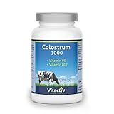 VITACTIV Colostrum 1000 mg, Colostrum Kapseln hochdosiert plus Vitamin B6 & B12 zur Unterstützung...