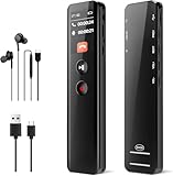 64GB Digital Voice Recorder, Sprachaktivierung, One-Touch Recording 3072 Kbps Diktiergerät...