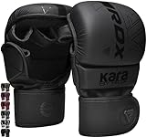 RDX MMA Handschuhe für Kampfsport Grappling Training, Maya Hide Leder Kara Sparring Handschuhe,...