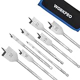 WORKPRO 8tlg. Flachfräsbohrer Set, 1/4' Sechskantschaft, 6mm/ 10mm/ 13mm/ 16mm/ 19mm/ 22mm/ 25mm/...