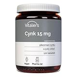 Vitaler's Zink 15 mg - 120 Tabletten, Vegan, 4 Monate Nahrungsergänzung, ohne Konservierungsstoffe,...
