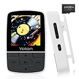 YOTON MP3 Player mit Bluetooth 5.2, 64GB Speicherplatz, Mini HiFi-Musikplayer mit Sportclip,...