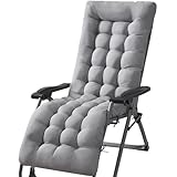 Gardlov Auflage Gartenliege 173 x 50 x 5 cm - Sonnenliege aus Baumwolle mit Lasche & Schnüren -...