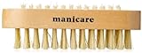 Manicare Holz-Nagelbürste, hygienisch, doppelseitige Hand- und Nagelreinigungsbürste,...