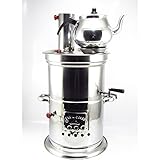 Holzkohle Samowar Kömürlü Odun Semaver Camping Teekocher mit Teekanne (3,5 L)