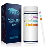 RUNBO 3-in-1 Pool-Teststreifen für Spa, 150 Stäbchen, Teststreifen, Wassertest-Set, genauer...