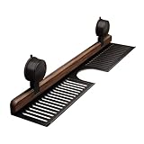 Duschregal - Badezimmerregal | Wasserhahnlagerstange | Kein Bohrseifenhalter | Walnusssaugne Tasse...