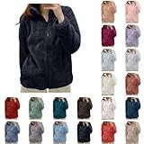 Wolljacke Damen, Fleecejacke Damen Mit Kapuze Teddyjacke - Teddy Fleece Übergangsjacke Plüschjacke...
