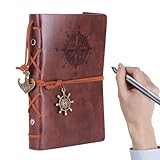 Joberio Leder Notebook Tagebuch Notizbuch aus Leder | Skizzenbuch mit Ordner - Tagebuch A6...