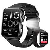Smartwatch Damen Herren, 1,91'HD Touch Fitnessuhr mit Taschenlampe &...