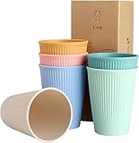 Goevcclei 6 er Kaffeetassen,Trinkbecher für Kinder und Erwachsene,Becher ohne Melamin,Bruchfeste...