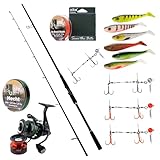Zite Fishing Inzite Base Stick Hecht Angelset | 225 cm Spinnrute & Spinning Base Reel 4000 | 550m...