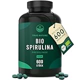 Bio Spirulina Presslinge – 600 Tabletten (500 mg) – 4.000mg hochdosiert – Bio-Algen aus...