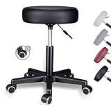 Zedelmaier Rollhocker höhenverstellbar, Bürohocker mit Gummirollen, 360° drehbar Hocker mit...