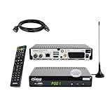 Comag SL65T2 DVBT2 Receiver Bundle mit passiver DVBT2 Antenne, DVB-T2 Receiver mit Aufnahmefunktion...