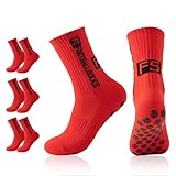 3 Paare Fußballsocken, Grip socken fussball (39-46)- Anti-Rutsch Grip für Herren & Damen - Sport...