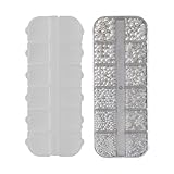 12 Grid Pearl Nail Accessoire Set, 3D-Nageldekoration, Perle Nagelhaut, langlebiger, einfach zu...