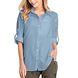 yeyity Damen Hemdbluse UV Schutz Langarmshirt Damen Schnell Trocknende Sport Shirts Wandershirt...