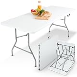 Arebos Buffettisch zusammenklappbar 182 x 74 x 74 cm Wetterfest Gartentisch Partytisch Klapptisch...