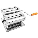 Ghazpmuk Manual Pasta Machine, Nudelmaschine with 6 Adjustable Thicknesses for Pasta, Pasta Maker...