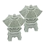 BESTonZON 2 Stück Mini Pagoda Statue Leichtes Gartendeko Ornament für Indoor Outdoor Kreative...