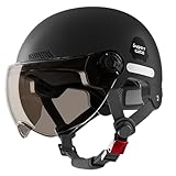 Motorrad-Halbhelm – Leichter Cruiser-Helm, Jethelm | Vintage Cruiser-Helm, Hut mit verstellbaren...