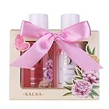 Accentra - Duschset Frauen Geschenkset SWEET PEONY in schöner Geschenkbox - 2-teiliges Pflegeset...