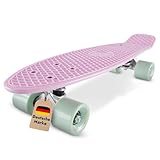 BIKESTAR Vintage Retro Cruiser Skateboard 60mm für Kinder und Erwachsene auch Anfänger ab ca. 6-8...