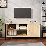 Homgoday TV-Schrank, Sonoma-Eiche, 100 x 40 x 45 cm, aus mehrschichtigem Holz, TV-Schrank,...