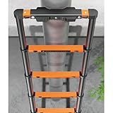 Aluminium-Klappleiter – ausziehbar für Dachböden, Wohnmobile und Außenbereiche, hohe...