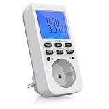 CSL - Zeitschaltuhr digital beleuchtet - mit LCD Display - 10 konfigurierbare Programme -...